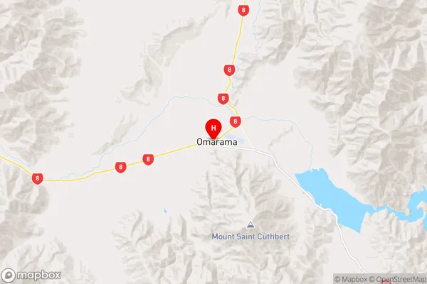 Otematata, Canterbury Region Map