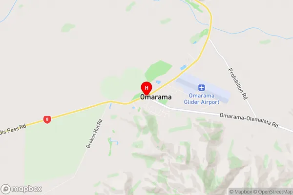 Omarama, Canterbury Region Map