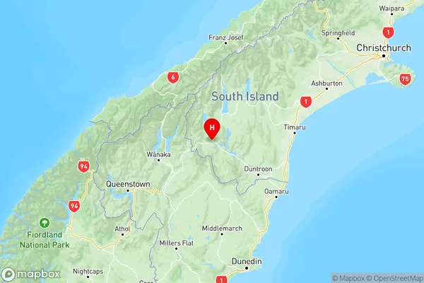 Omarama, Canterbury Region Map