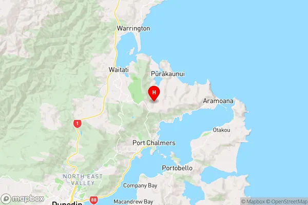 Port Chalmers, Otago Region Map