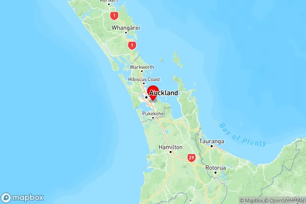 Huntington Park, Auckland Region Map
