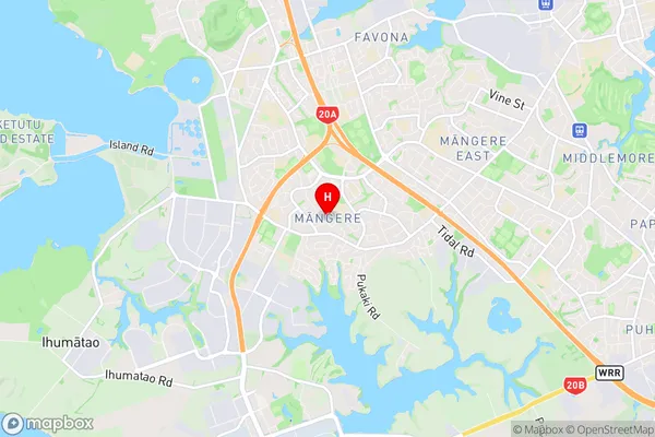 Mangere, Auckland Region Map