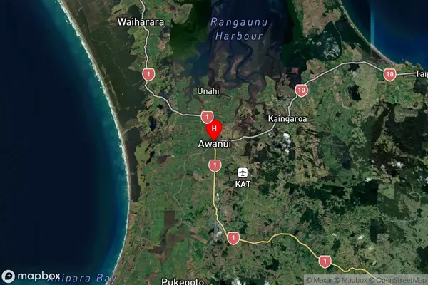 Awanui, Northland Satellite Map