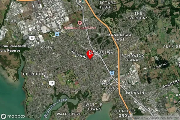 Manurewa, Auckland Satellite Map