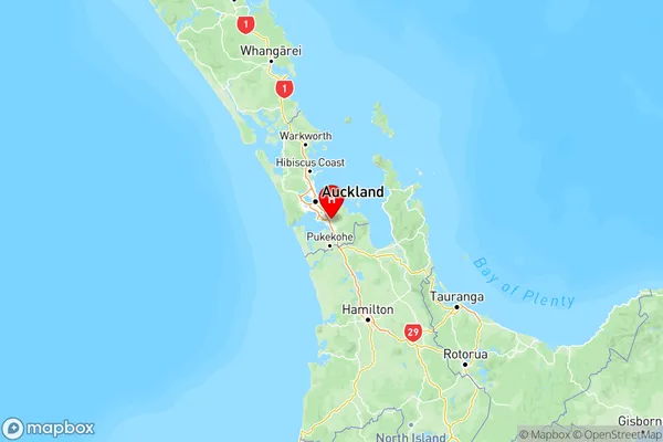 The Gardens, Auckland Region Map