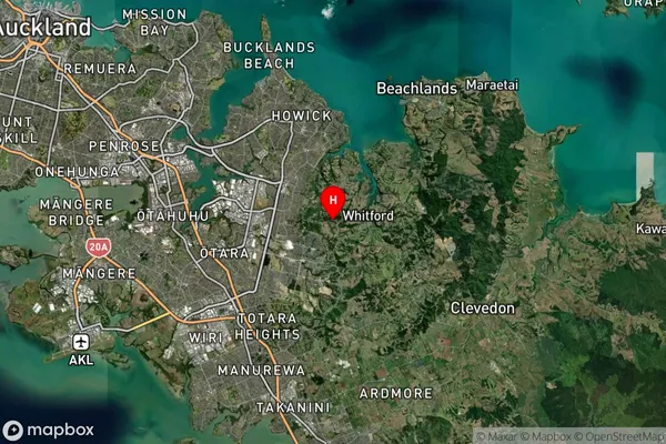 Whitford, Auckland Satellite Map