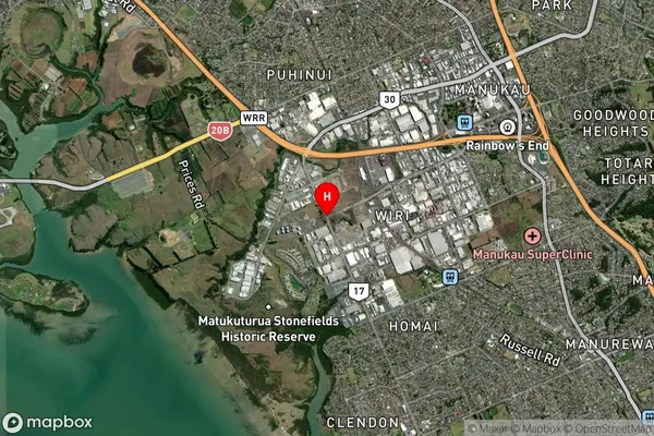 Wiri, Auckland Satellite Map