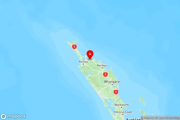 Coopers Beach, Northland Region Map
