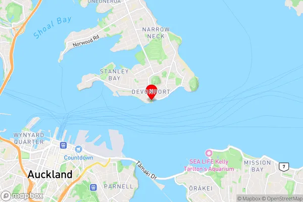 Devonport, Auckland Region Map