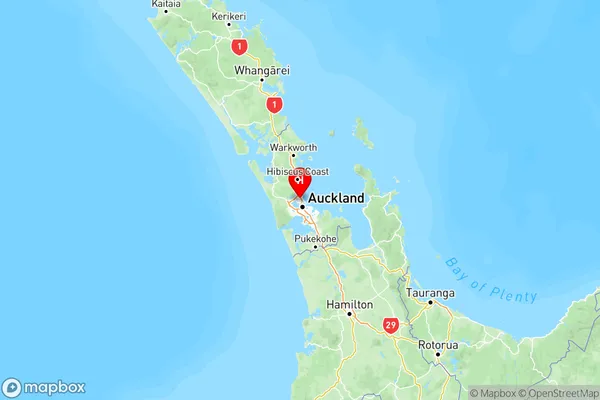 Hillcrest, Auckland Region Map