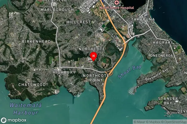 Northcote, Auckland Satellite Map