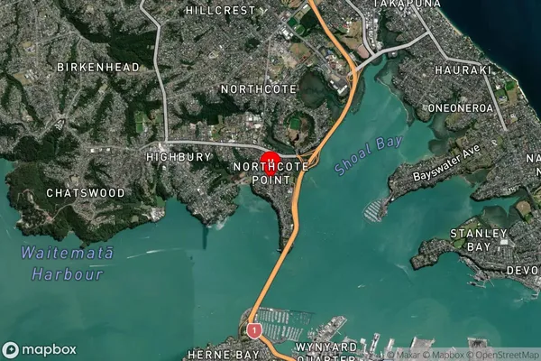 Northcote Point, Auckland Satellite Map