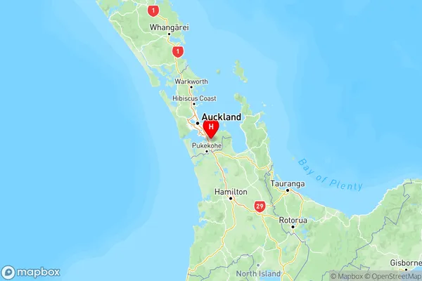 Red Hill, Auckland Region Map