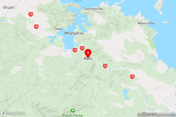 Kaeo, Northland Region Map