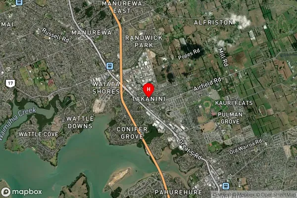 Takanini, Auckland Satellite Map