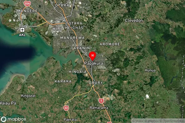 Papakura, Auckland Satellite Map