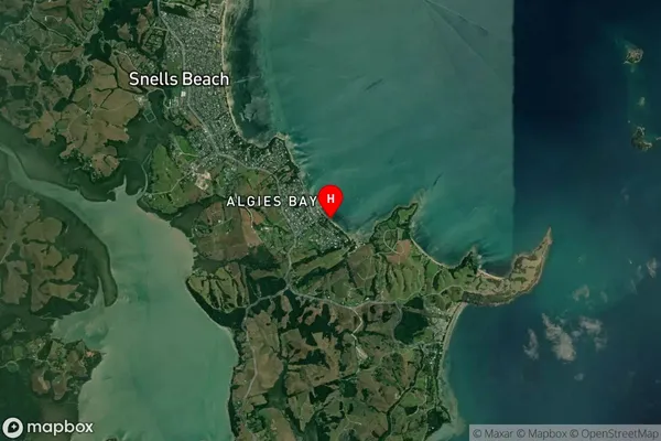 Algies Bay, Auckland Satellite Map