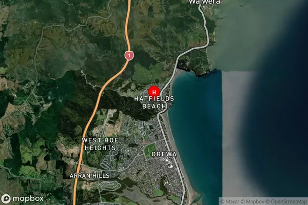 Hatfields Beach, Auckland Satellite Map