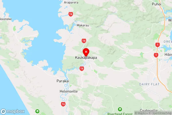 Kaukapakapa, Auckland Region Map