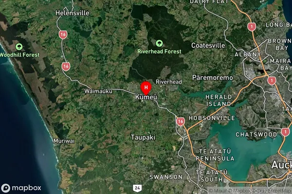 Kumeu, Auckland Satellite Map