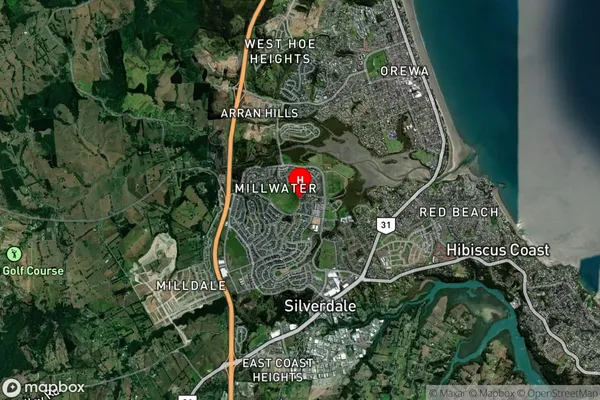 Millwater, Auckland Satellite Map