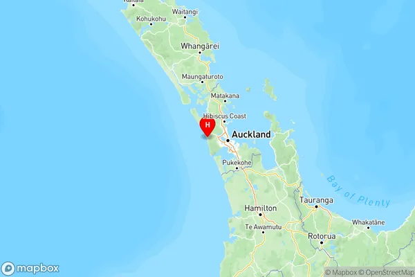 Muriwai, Auckland Region Map