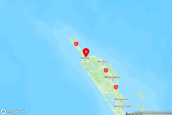 Kaingaroa, Northland Region Map