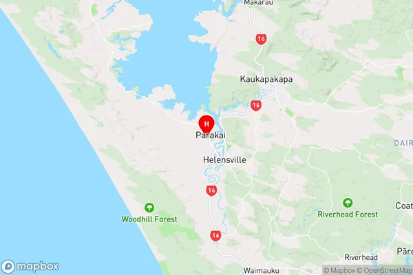 Parakai, Auckland Region Map