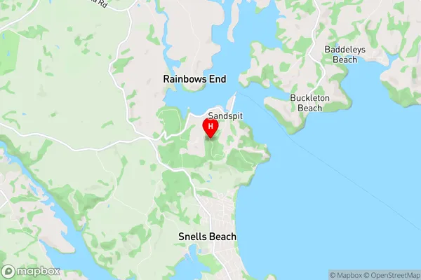 Sandspit, Auckland Region Map