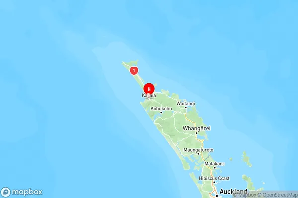 Kaitaia, Northland Region Map