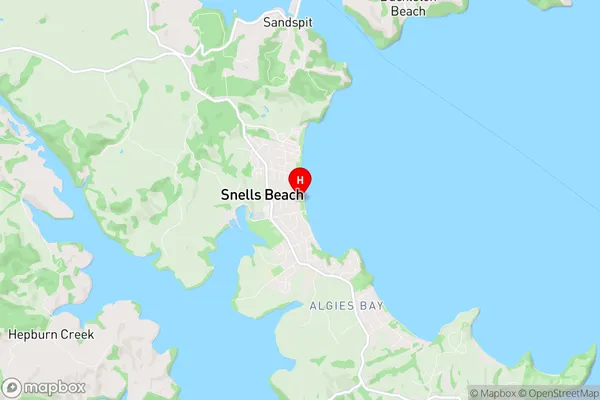 Snells Beach, Auckland Region Map