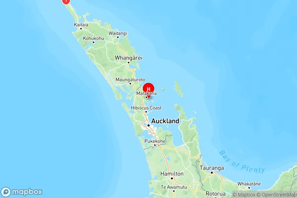 Tawharanui Peninsula, Auckland Region Map