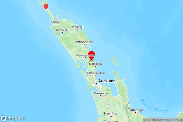 Te Arai, Auckland Region Map