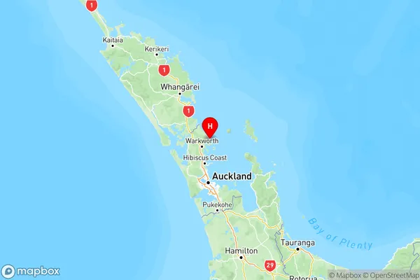 Ti Point, Auckland Region Map