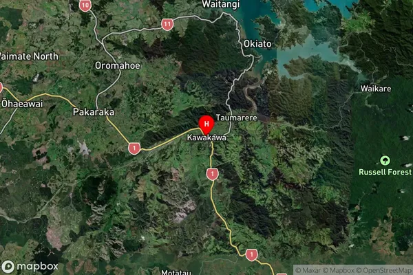 Kawakawa, Northland Satellite Map