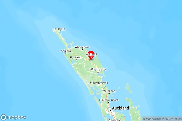 Kawakawa, Northland Region Map