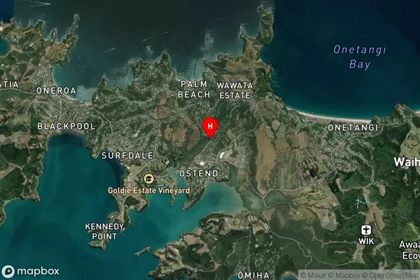 Ostend, Auckland Satellite Map