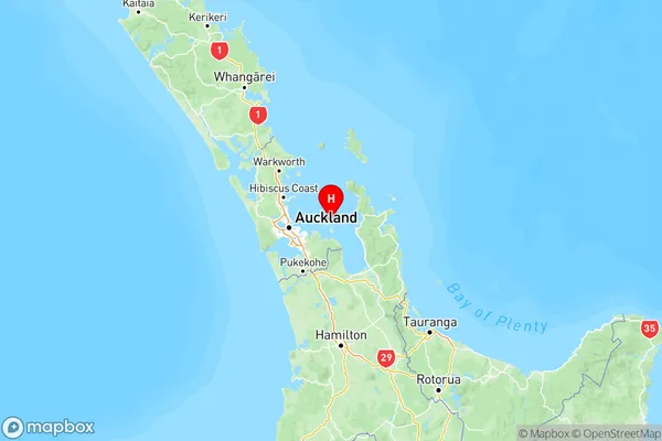 Waiheke Island, Auckland Region Map