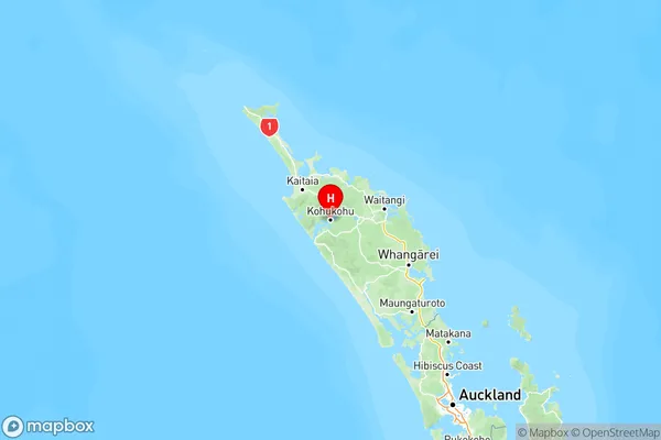 Kohukohu, Northland Region Map