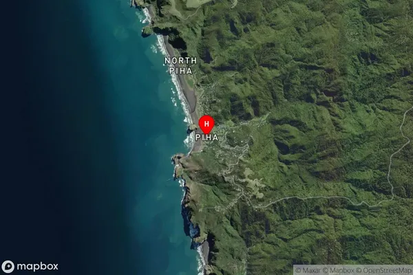 Piha, Auckland Satellite Map