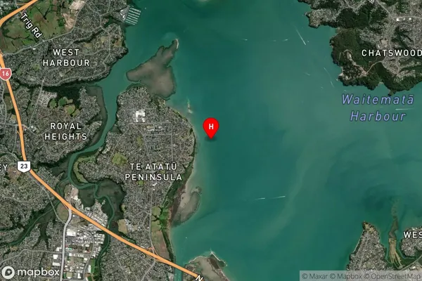 Te Atatu Peninsula, Auckland Satellite Map