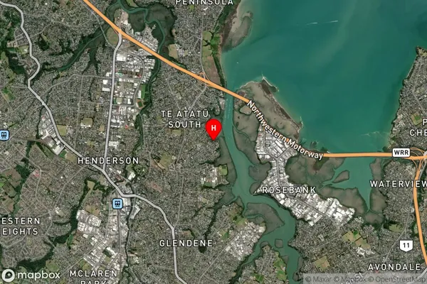 Te Atatu South, Auckland Satellite Map