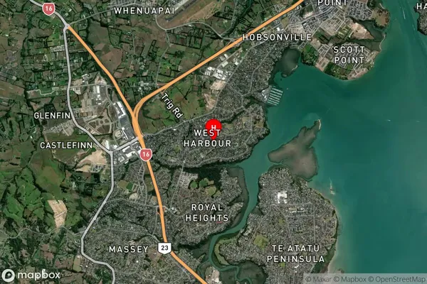 West Harbour, Auckland Satellite Map