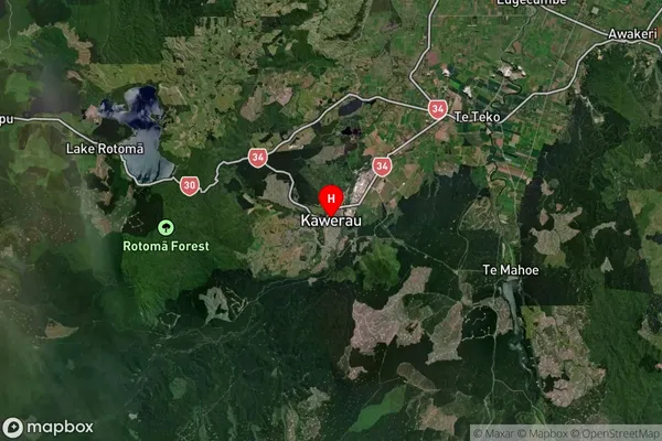 Kawerau, Bay of Plenty Satellite Map