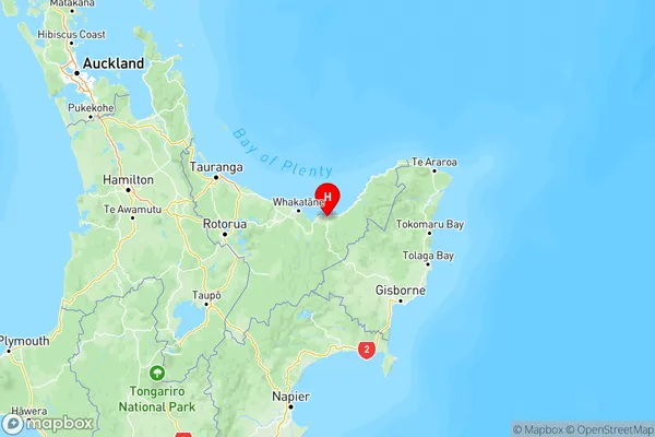 Opotiki and Surrounds, Bay of Plenty Region Map