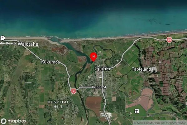 Opotiki Coastal, Bay of Plenty Satellite Map