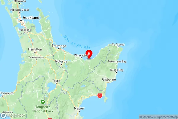 Opotiki Coastal, Bay of Plenty Region Map