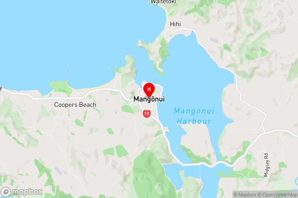 Mangonui, Northland Region Map