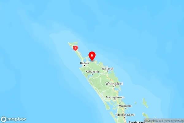 Mangonui, Northland Region Map