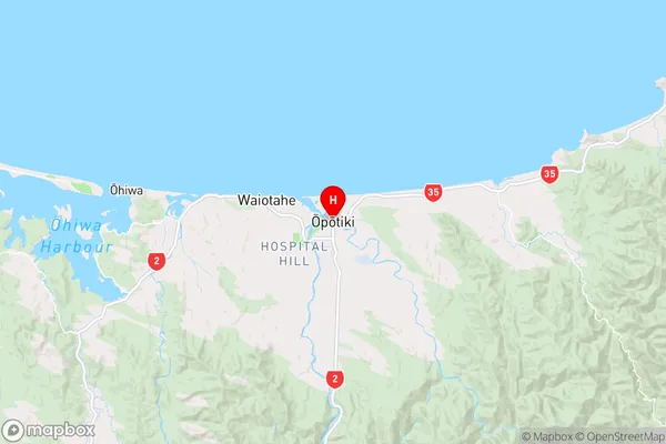 Opotiki, Bay of Plenty Region Map